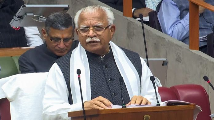 Former Haryana CM Manohar Lal Khattar | ANI file photo