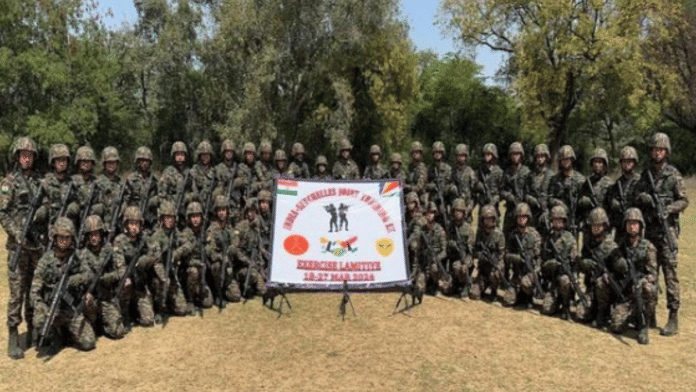 Visual of Indian Army contingent for LAMITIYE-2024 exercise | Photo courtesy: PIB via ANI