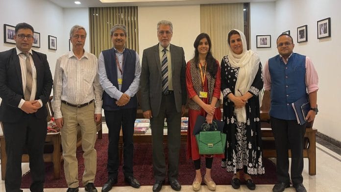 Afghan Consuls General Zakia Wardak (Mumbai) and Sayed Mohammad Ibrahimkhil (Hyderabad) with J.P. Singh at the embassy in New Delhi | Source: @ZakiaWardak/X