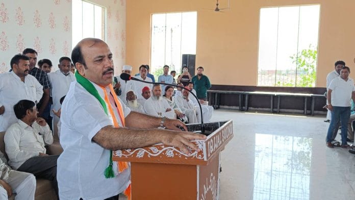 Danish Ali addresses a gathering on the last day of campaigning on 24 April | Photo: Krishan Murari/ThePrint