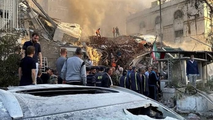 Visuals from Israel's attack on Iranian embassy in Syria (Photo credits: Reuters)