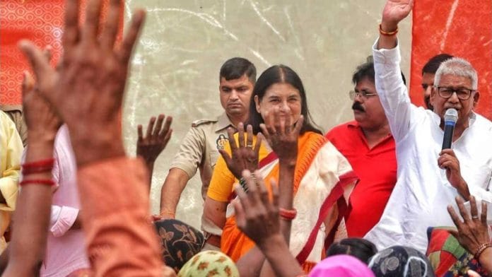 Maneka Gandhi in Sultanpur | Photo: Praveen Jain | ThePrint