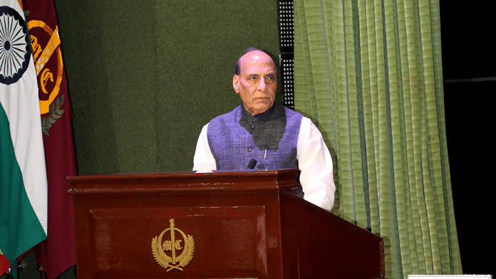 Defence Minister Rajnath Singh addresses the Army Commanders' Conference on 2nd April | ANI