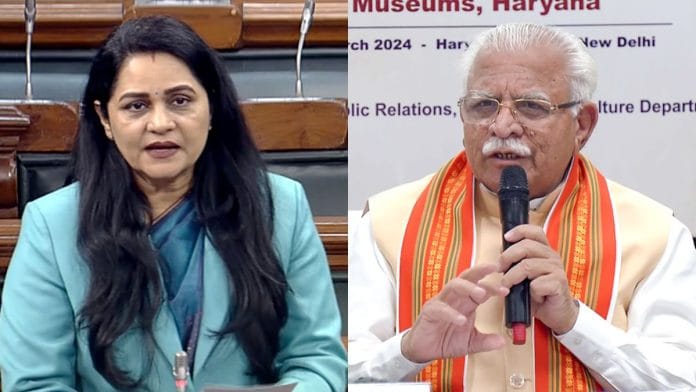 Sunita Duggal and Manohar Lal Khattar | ANI