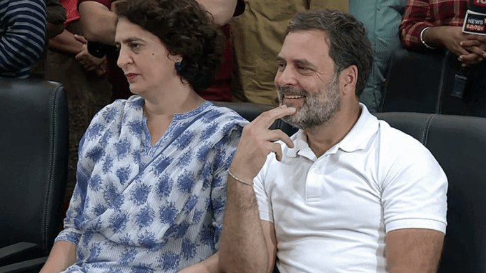 Wayanad MP Rahul Gandhi and his sister and Congress leader Priyanka Gandhi Vadra are pictured here as the former files his nomination papers ahead of the Lok Sabha elections | ANI