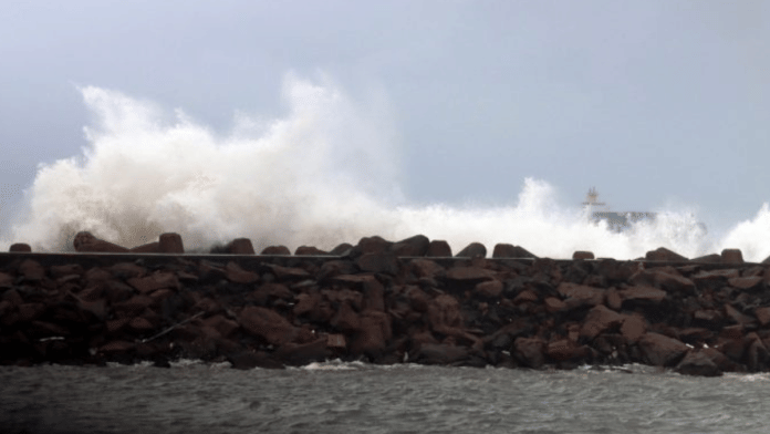 Tidal waves hit the coast under the influence of Cyclone | Representational image | ANI