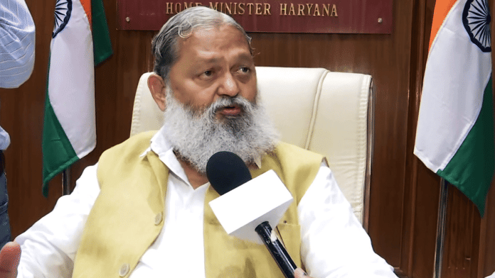 File photo of Anil Vij speaking to the media | ANI