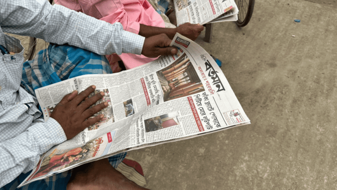 Two Muslim men at a tea kiosk at Bhangar | Sagrika Kissu | ThePrint
