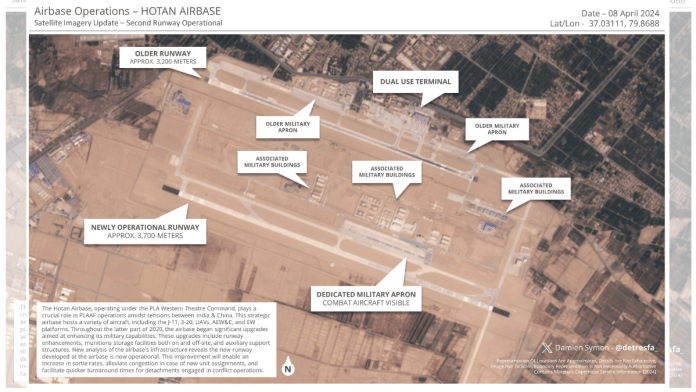 China activates new runway at Hotan | Credit: Damien Symon X(formerly Twitter)/@detresfa_