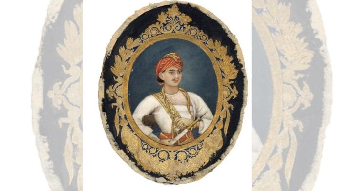 A young prince of Loharu I Artist: Ghulam Ali Khan I Opaque watercolour on ivory I Circa 1830 I Delhi I NM Collection