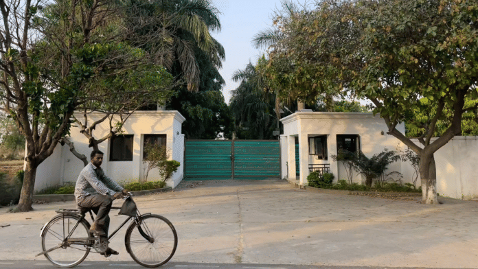 The pristine white bungalow of former Congress president Sonia Gandhi in Bhuemau village | Sanya Dhingra | ThePrint