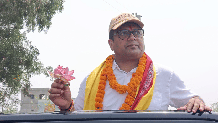 Former IPS officer Debashis Dhar during election campaign in Birbhum | Pic crdit:X/@Ipsdebasishdhar