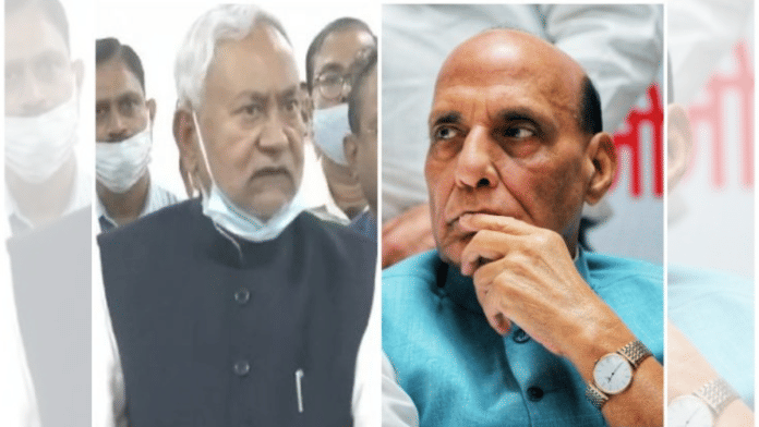 Defence Minister Rajnath Singh & Bihar CM Nitish Kumar | ANI