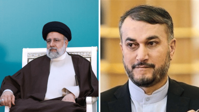 Iranian President Ebrahim Raisi (left) and foreign minister Hossein Amirabdollahian (right) | File photos | Credit: Reuters and X(formerly Twitter)/@Amirabdolahian
