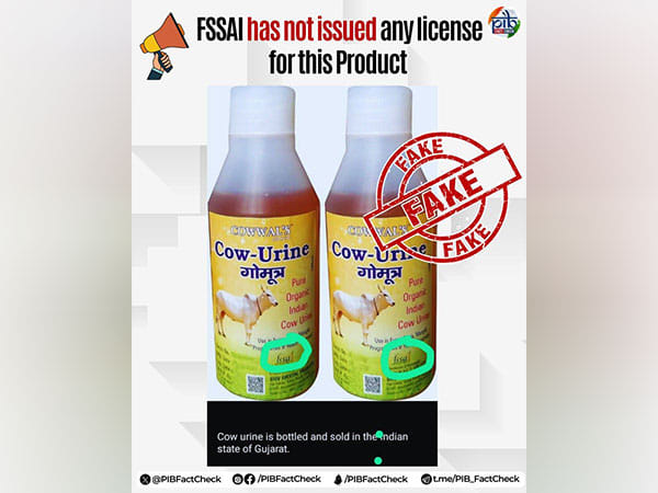 FSSAI-marked cow urine circulated on social media platforms is fake: PIB Fact Check