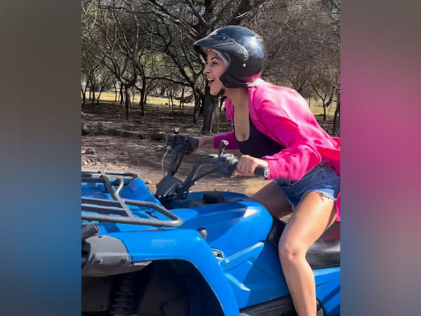 Shehnaaz Gill enjoys quad biking for the first time in Mauritius