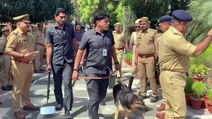 The bomb disposal squad at Delhi Public School, Noida, after the school received a bomb threat via email | ANI