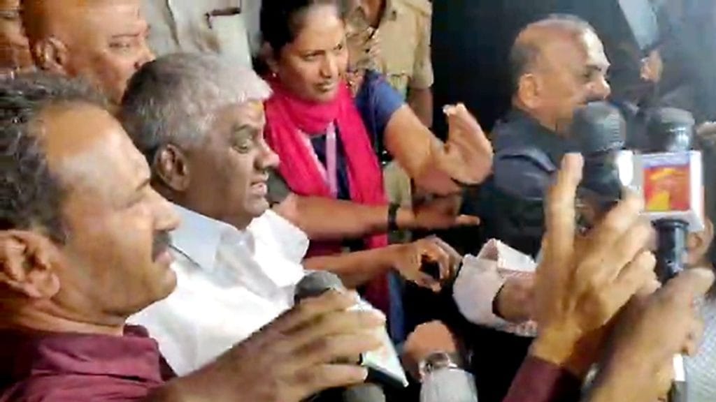 HD Revanna being taken into SIT custody in Bengaluru, Saturday | ANI
