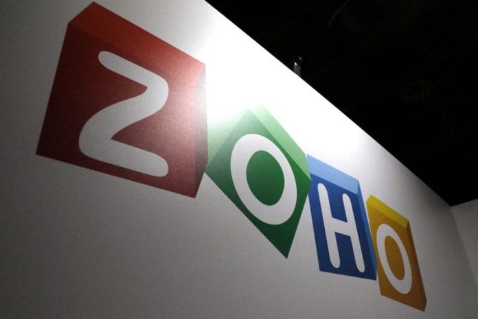 A poster for Zoho, an Indian multinational technology company