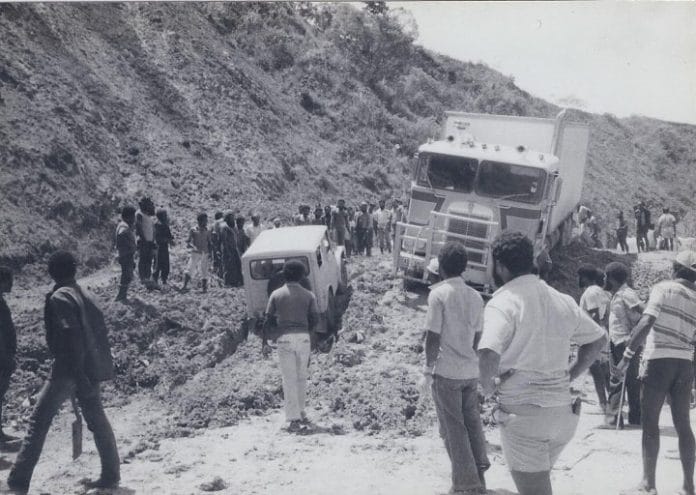 Landslide at Kainantu on the Highlands Highway in Papua New Guinia on 18 August 2012 | File photo | Commons