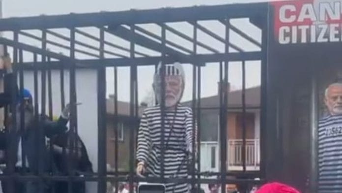 Float featuring PM Modi at a Sikh procession in Toronto | X: Divya Saxena Rastogi