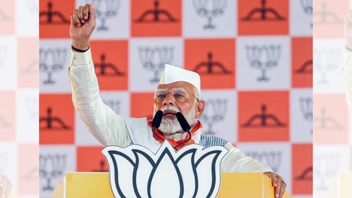 Modi at a public meeting in Nashik Wednesday | ANI