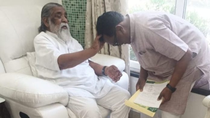 JMM chief Shibu Soren with Nalin Soren | Photo: Niraj Sinha