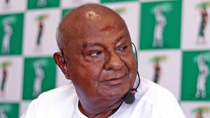 File photo of HD Deve Gowda | ANI
