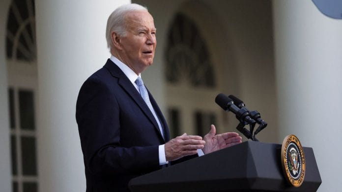 U.S. President Joe Biden delivers remarks, at a celebration for Jewish American Heritage Month, in the Rose Garden at the White House | Reuters/Leah Millis