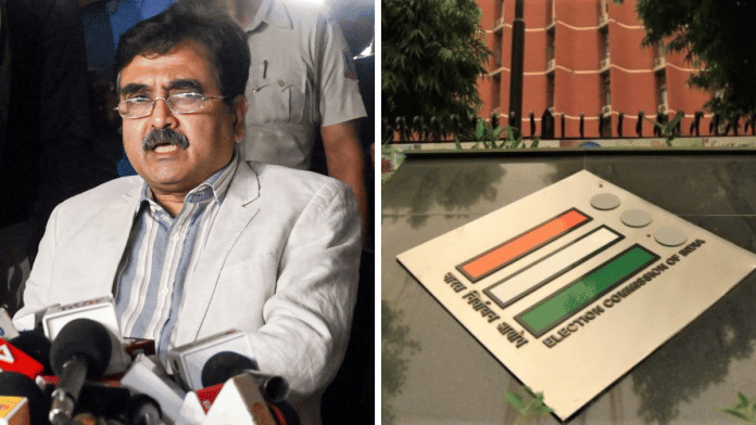 File image of Abhijit Gangopadhyay | Credit : ANI and Headquarters of the Election Commission in New Delhi | Manisha Mondal | ThePrint