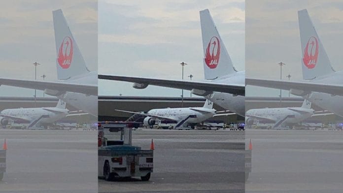 A Singapore airline aircraft is seen on tarmac after requesting an emergency landing at Bangkok's Suvarnabhumi International Airport, Thailand, May 21, 2024. Pongsak Suksi/Handout via REUTERS