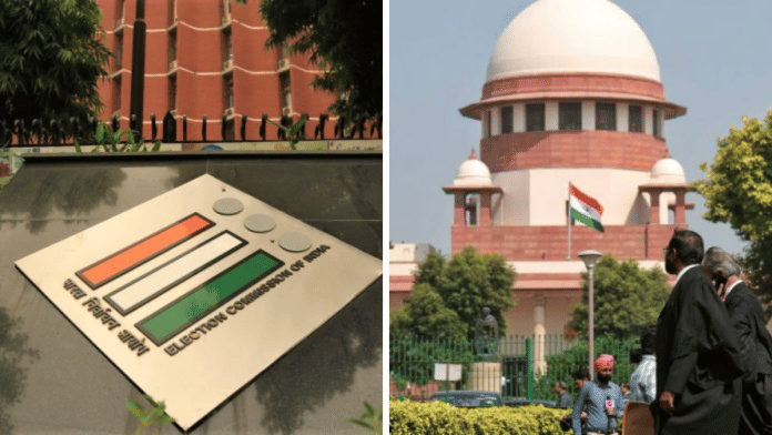 File photo for ECI and SC | ANI and ThePrint/Suraj Singh Bisht
