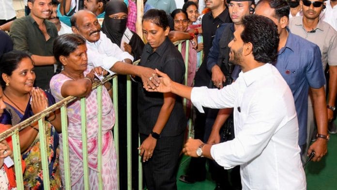 Andhra Pradesh CM Jagan Mohan Reddy meets voters after casting his vote | ANI