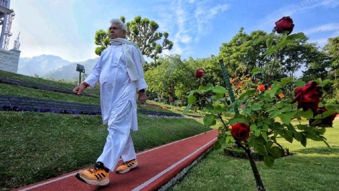 Lieutenant Governor of Jammu and Kashmir Manoj Sinha on his morning walk | Praveen Jain | ThePrint
