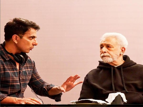Sonu Sood shares BTS pics with Naseeruddin Shah from sets of 'Fateh'