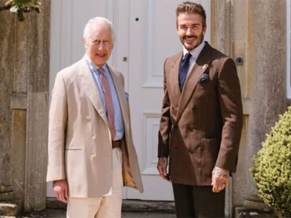 David Beckham exchanges beekeeping tips with King Charles