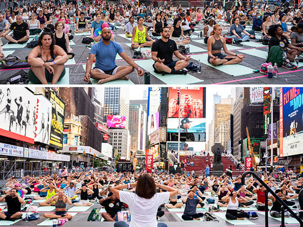 International Day of Yoga: Solstice at Times Square showcases widespread enthusiasm for yoga in NYC