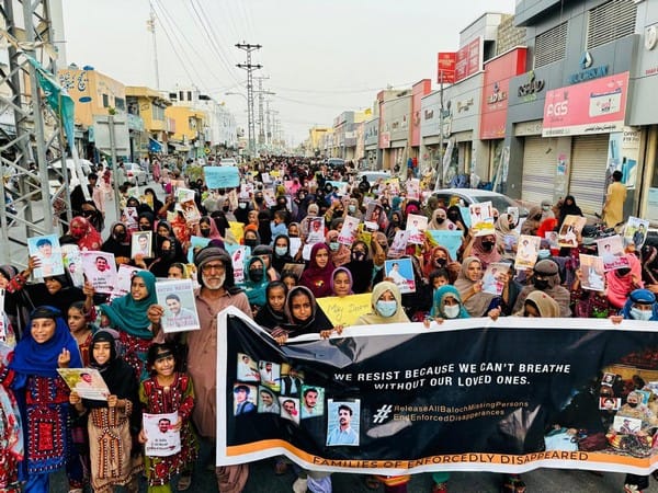 Pakistan: Protest against enforced disappearances in Turbat enters 12th day