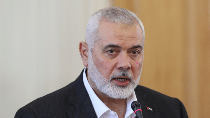 Palestinian group Hamas' top leader, Ismail Haniyeh | File Photo | Credit: Majid Asgaripour | (West Asia News Agency) | Reuters