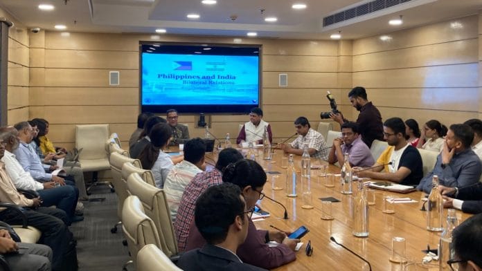 Philippines Ambassador to India Josel Francisco Ignacio at event organised by ORF in New Delhi, Monday | Keshav Padmanabhan | ThePrint