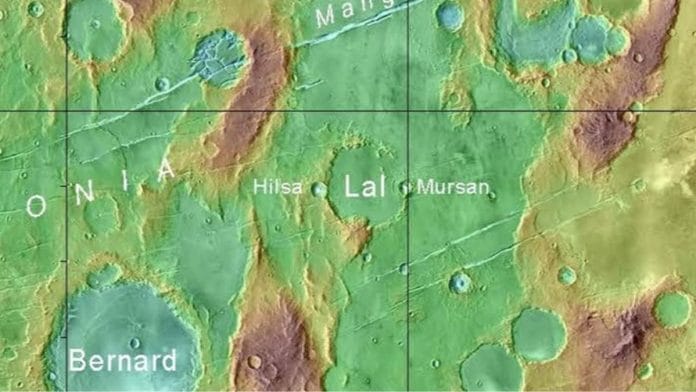 The newly-discovered craters — Lal, Mursan and Hilsa — on Mars | PRL