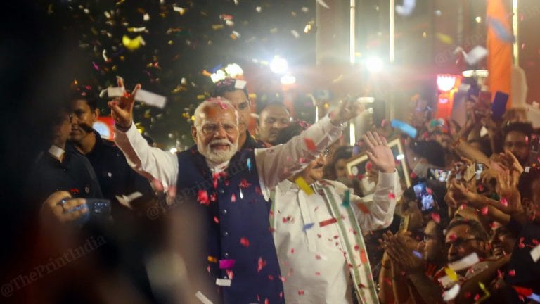 Lights, smiles, confetti & victory signs — How BJP celebrated Lok Sabha, Odisha poll results