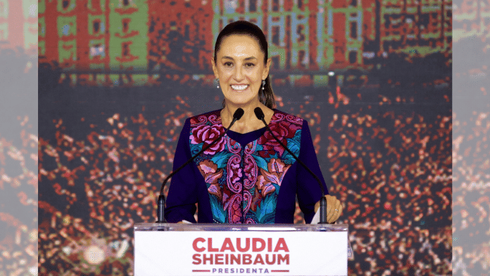 Claudia Sheinbaum, presidential candidate of the ruling MORENA party, addresses her supporters after winning the election, in Mexico City, Mexico June 3, 2024 | Reuters/Raquel Cunha/File Photo