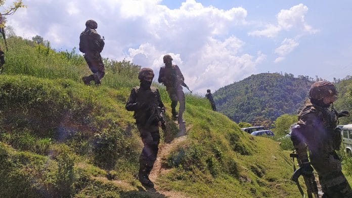 File photo of a cordon and search operation in Rajouri | Representational image | ANI