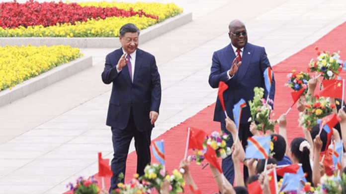 File photo of Chinese President Xi Jinping with his Congo counterpart Felix Tshisekedi | Pic credit: China embassy in Ghana