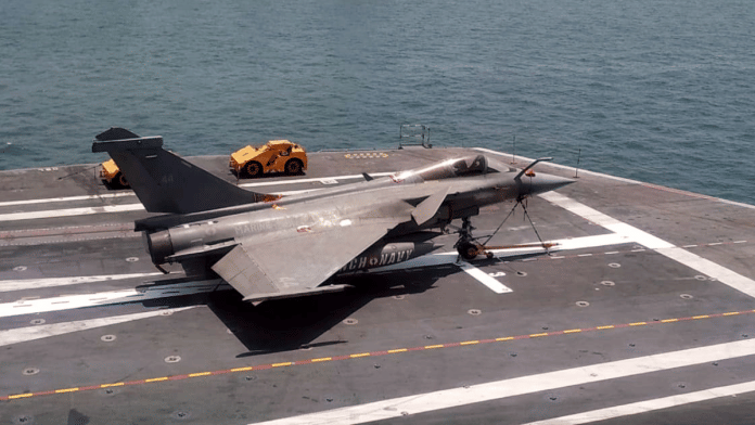 File photo of Rafale M aircraft on the flight deck of nuclear-powered French aircraft carrier Charles de Gaulle | ANI