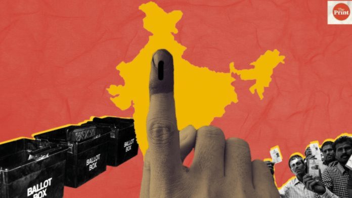 Voter IDs and elections representative illustration by Soham Sen | ThePrint Team