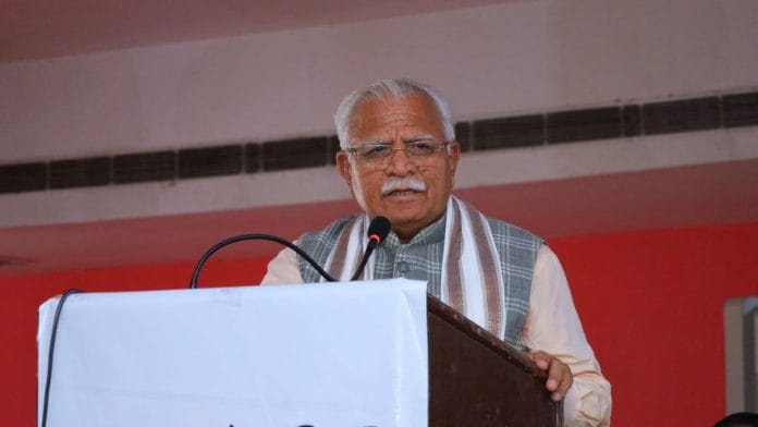 File image Manohar Lal Khattar | X: @mlkhattar