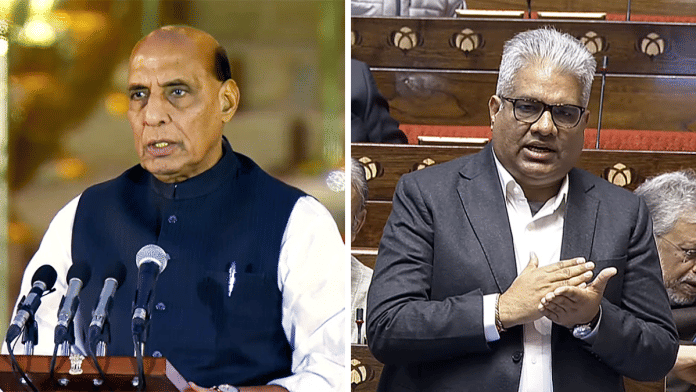 File photos of Union Ministers Rajnath Singh (left) and Bhupendra Yadav (right) | Credit: ANI