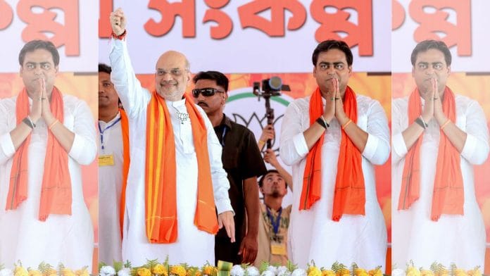 Amit Shah with Shantanu Thakur at Bongaon | ANI file photo